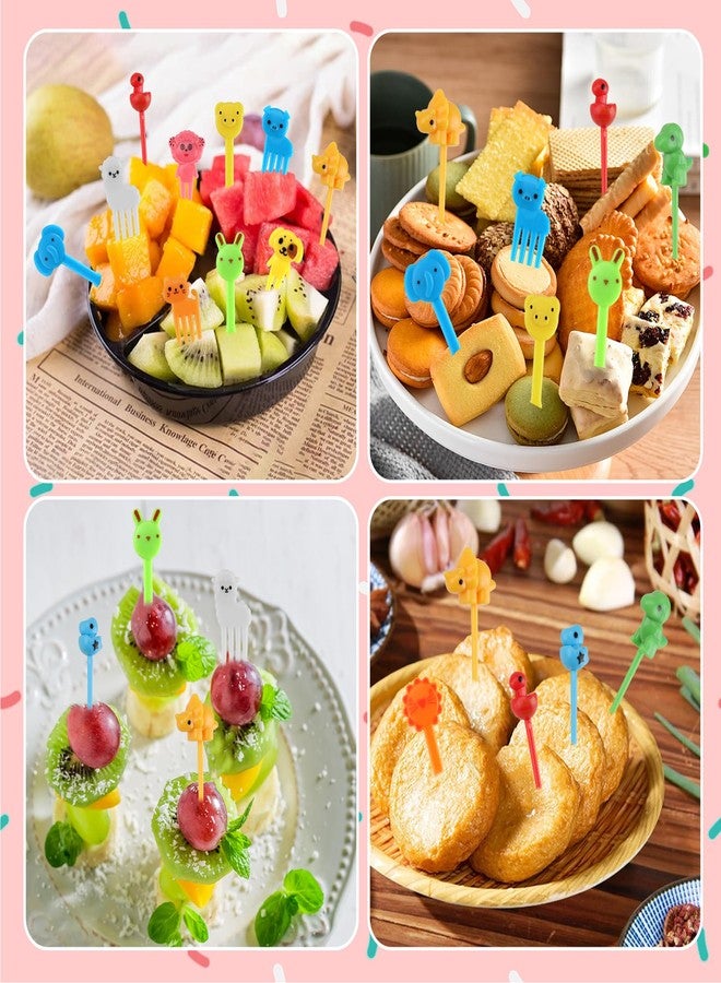 Nextpal 36 Pcs Animal Kids Food Picks, Cute Animal Shaped Lunch Accessories Fruit Forks Picks, for Children School Lunch Bento Box Party Snacks and Holiday Celebration Meals - Image 4